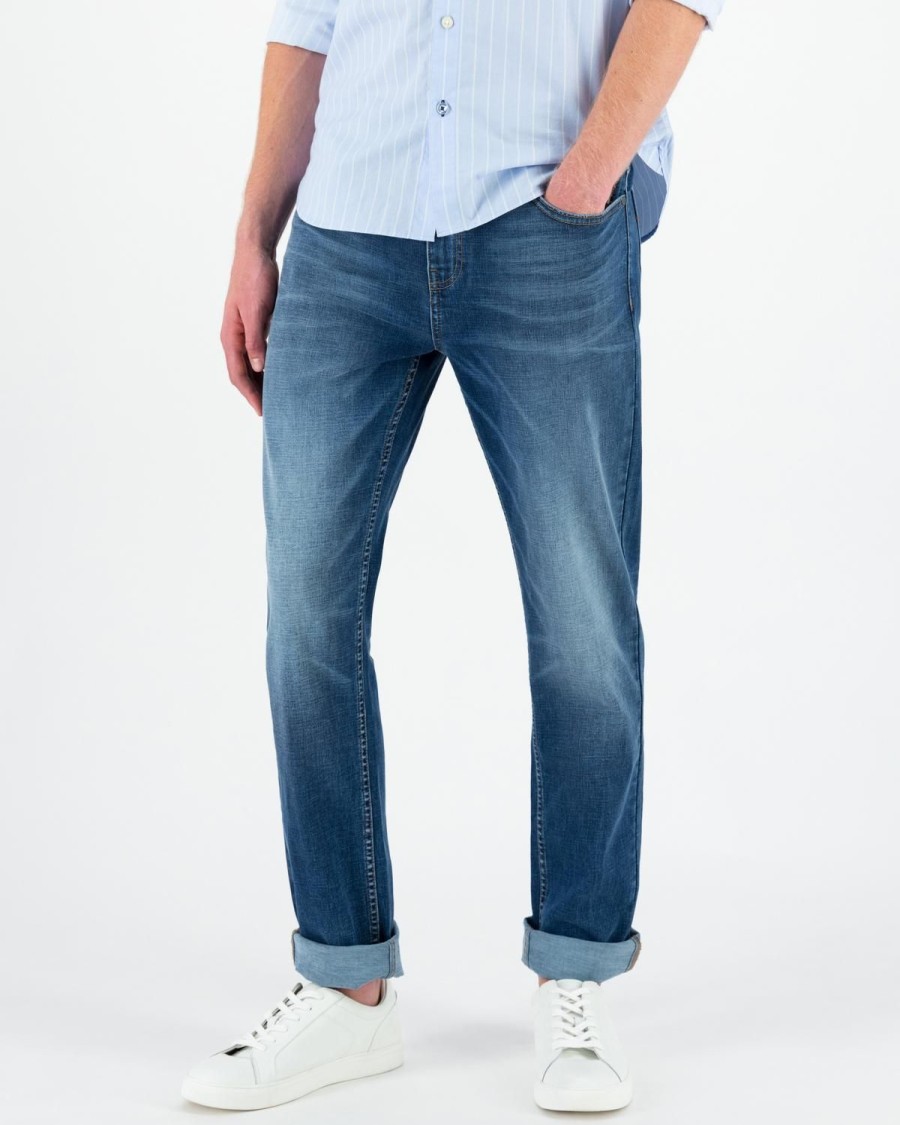 Old Khaki Denim | Men'S Mayson Slim Mid Wash Denim Mid Blue