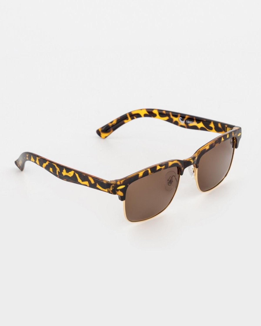 Old Khaki Sunglasses | Men'S Half-Rim Wayfarer Sunglasses Brown