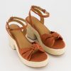 Old Khaki Wedges & Flats | Women'S Natara Espadrille Heel Rust