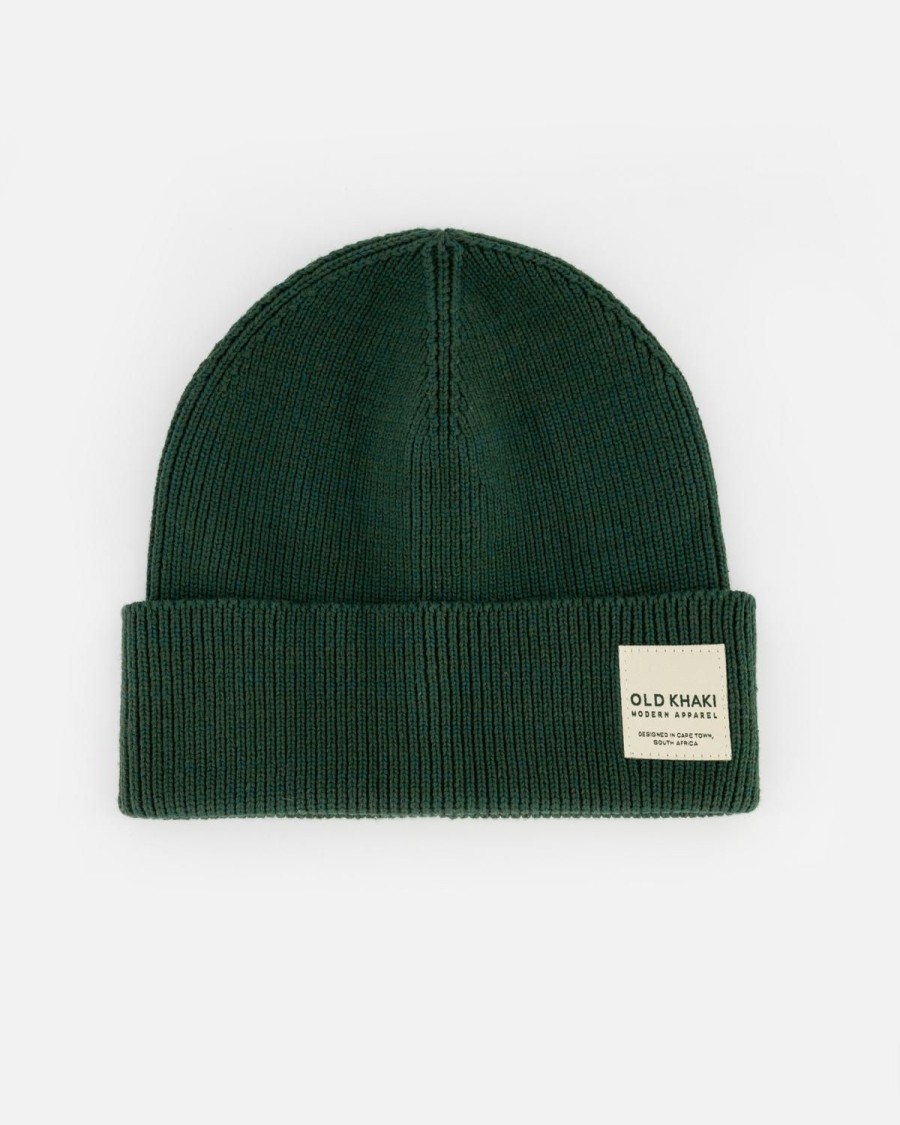 Old Khaki Headwear | Men'S Stark Fine Rib Beanie Green