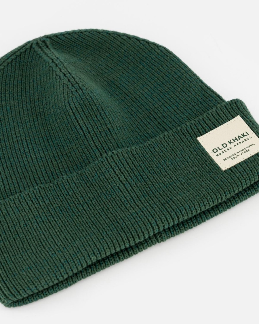 Old Khaki Headwear | Men'S Stark Fine Rib Beanie Green