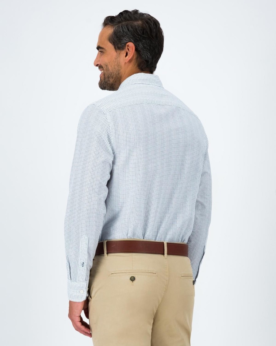 Old Khaki Shirts | Men'S Yusha Distressed Micro Check Shirt