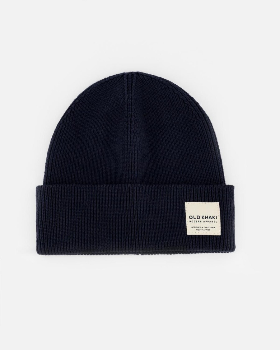 Old Khaki Headwear | Men'S Stark Fine Rib Beanie Navy