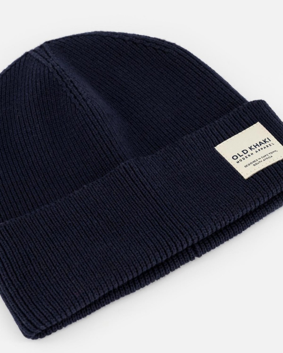 Old Khaki Headwear | Men'S Stark Fine Rib Beanie Navy