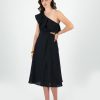 Old Khaki Dresses & Jumpsuits | Women'S Lima One-Shoulder Dress Black
