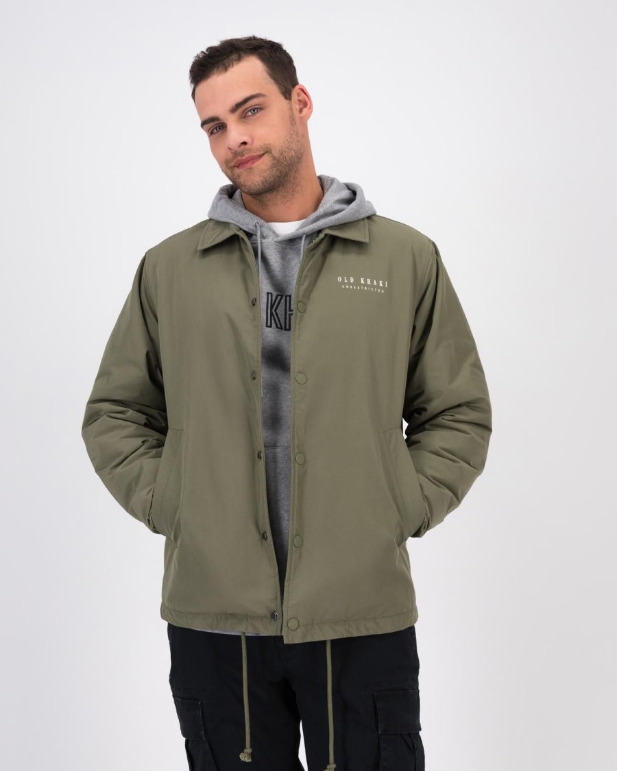 Old Khaki Jackets | Men'S Mandla Coach Jacket Olive