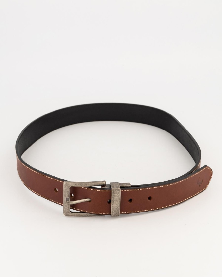 Old Khaki Belts | Men'S Joff Reversible Leather Belt Brown