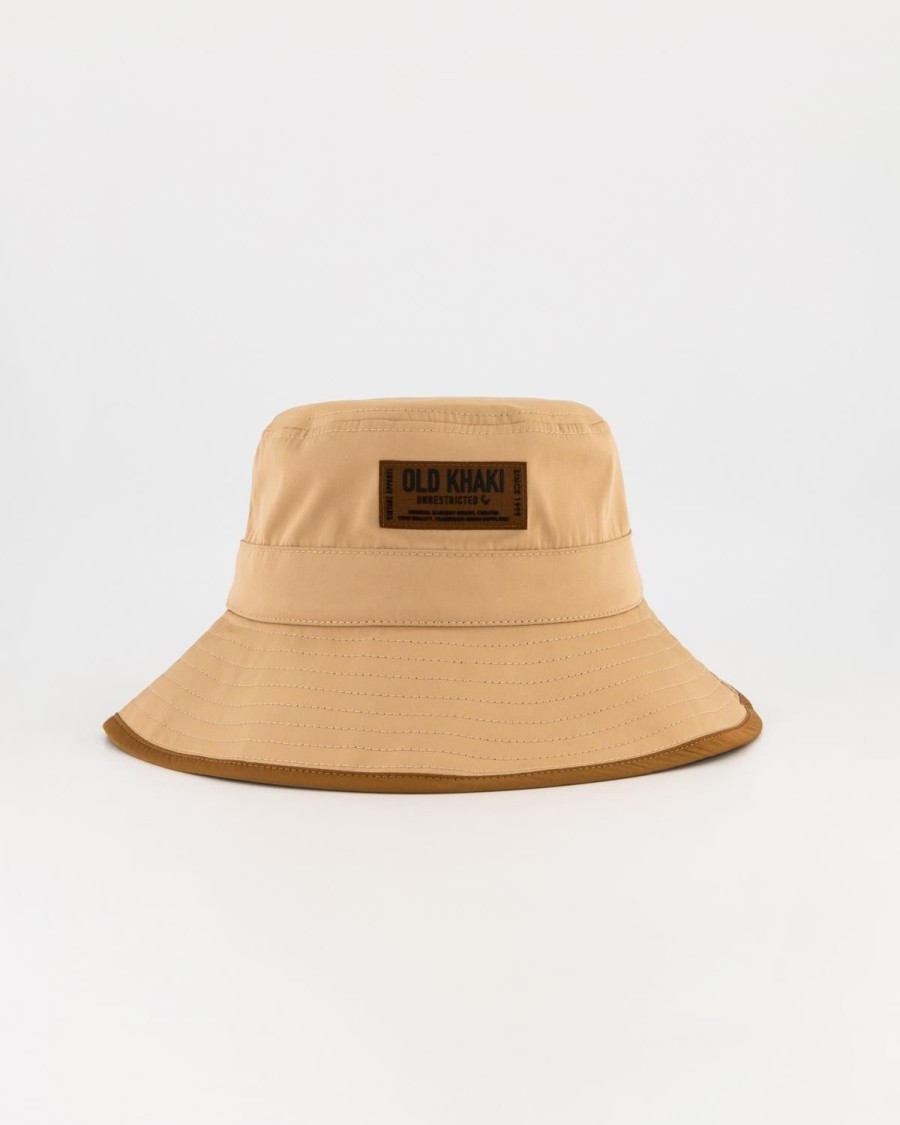 Old Khaki Headwear | Men'S Theodore Drawstring Bucket Hat Stone