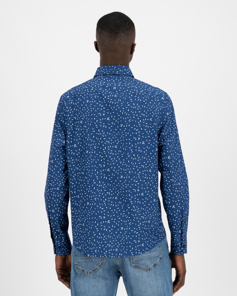Old Khaki Shirts | Men'S Zeek Slim Fit Shirt Navy
