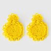 Old Khaki Jewellery | Women'S Bold Beaded Disk Earrings Yellow