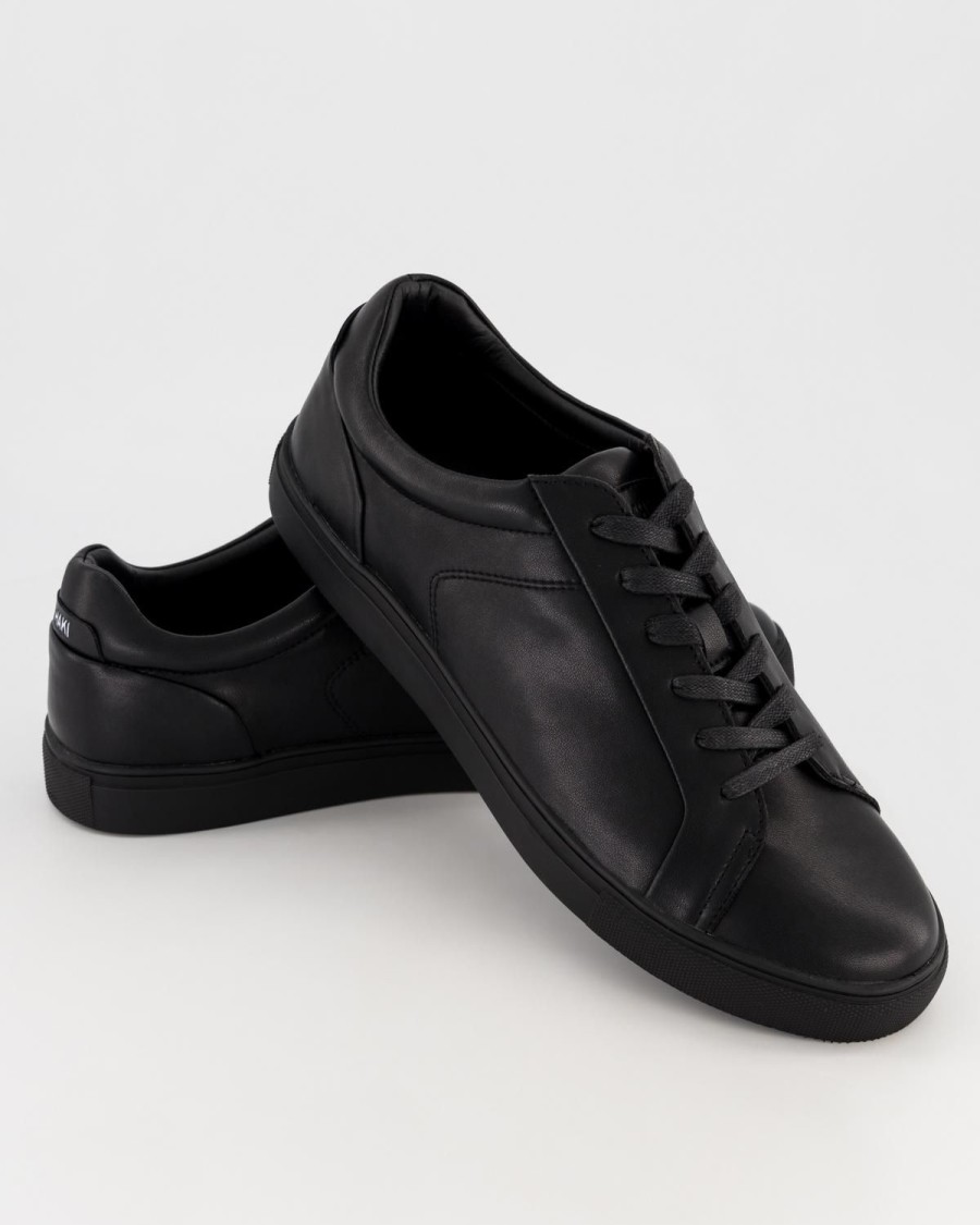 Old Khaki Sneakers | Men'S Shaka Leather Sneaker Black