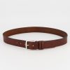 Old Khaki Belts | Men'S Benjamin Rolled Edge Leather Belt Brown