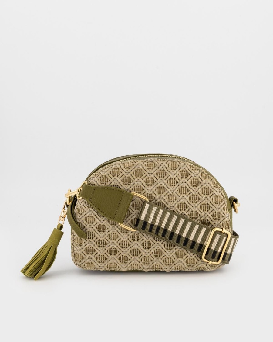 Old Khaki Bags & Purses | Women'S Zantia Dome Textured Cross-Body Bag Green