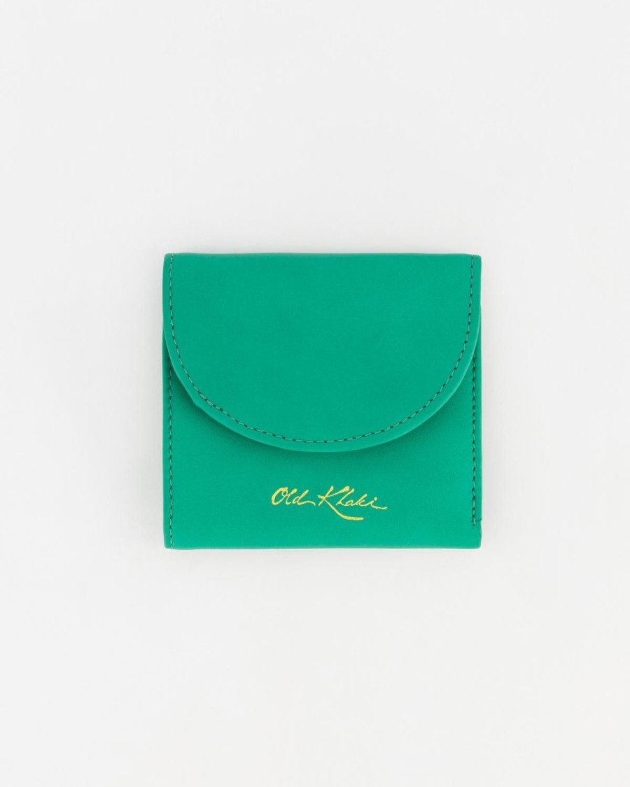 Old Khaki Bags & Purses | Women'S Kelli Leather Envelope Wallet Green