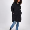Old Khaki Jackets | Women'S Annika Longer Length Parka Jacket Black