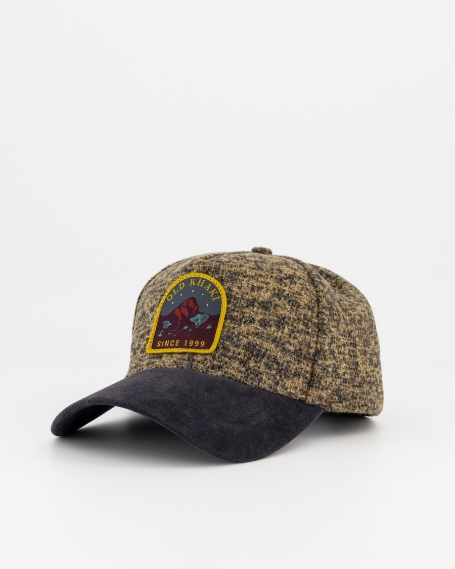 Old Khaki Headwear | Men'S Rico Colour-Block Peak Cap Brown