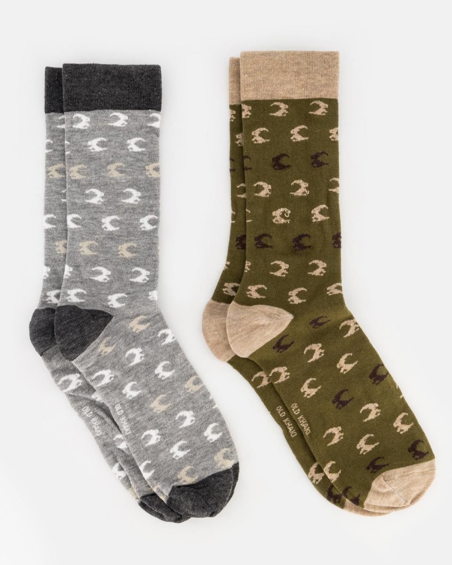 Old Khaki Socks & Underwear | Men'S Bruno All-Over Groat Sock Olive