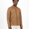 Old Khaki Jackets | Men'S Cam Leather Jacket Tan