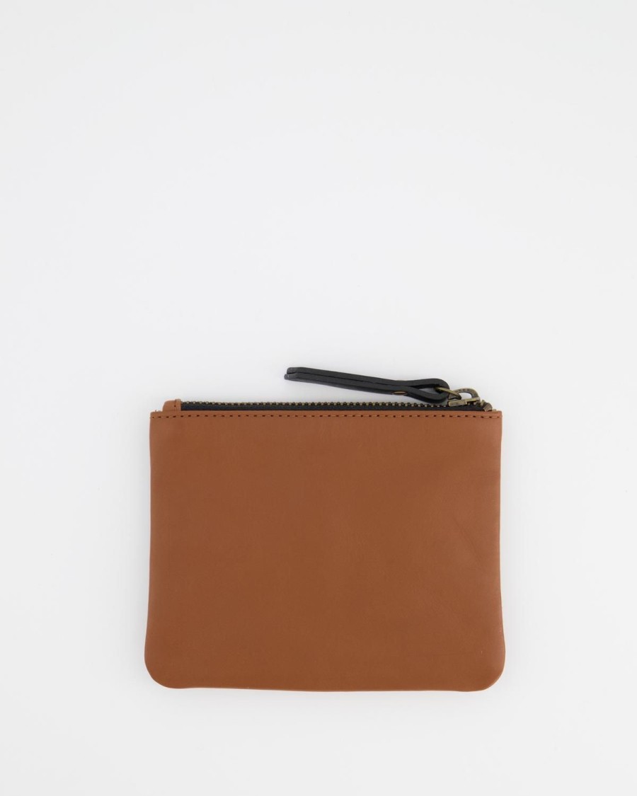 Old Khaki Bags & Purses | Women'S Greta Pocket Leather Pouch Tan