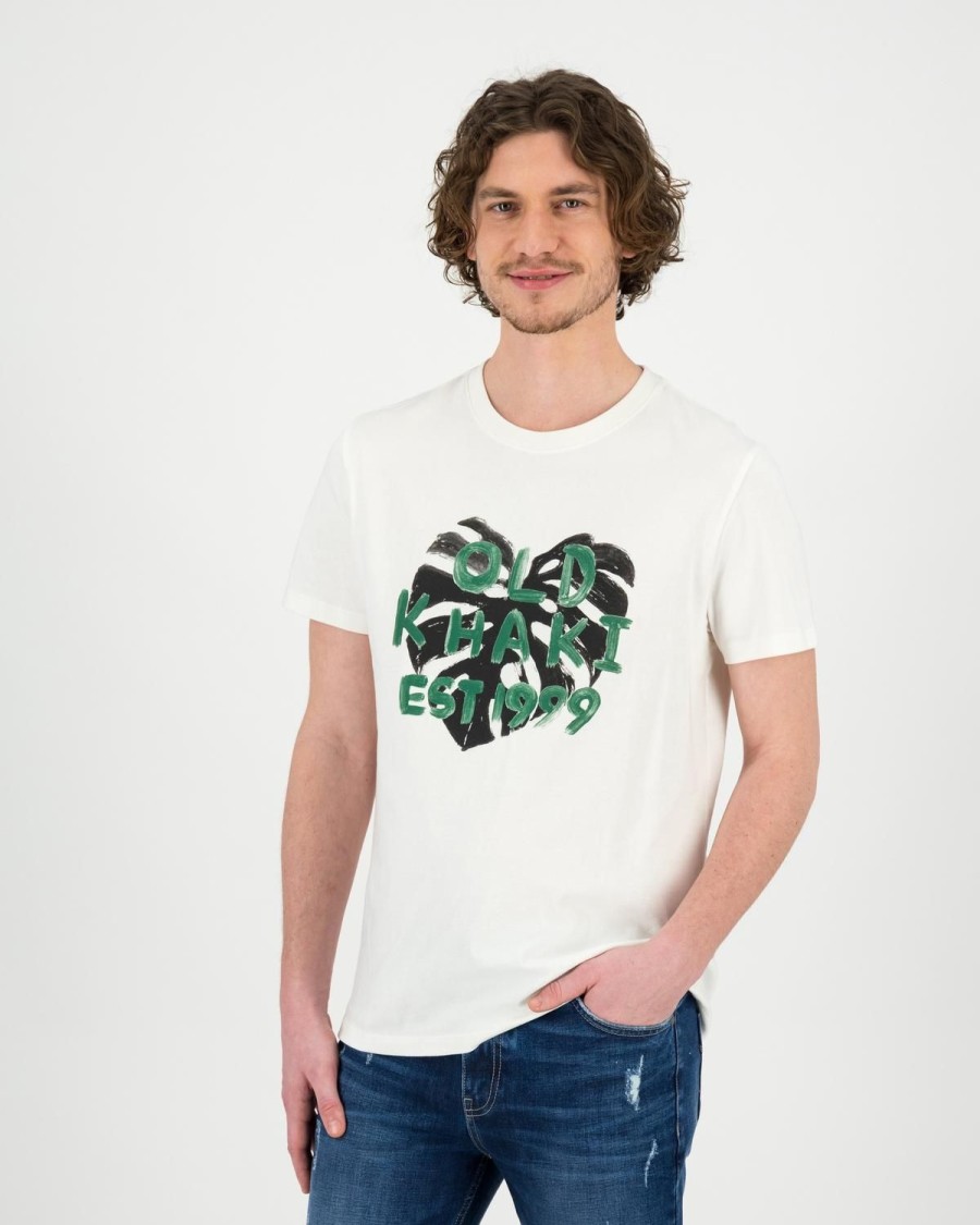 Old Khaki T-Shirts | Men'S Teddy Standard Fit Hero T-Shirt Cream