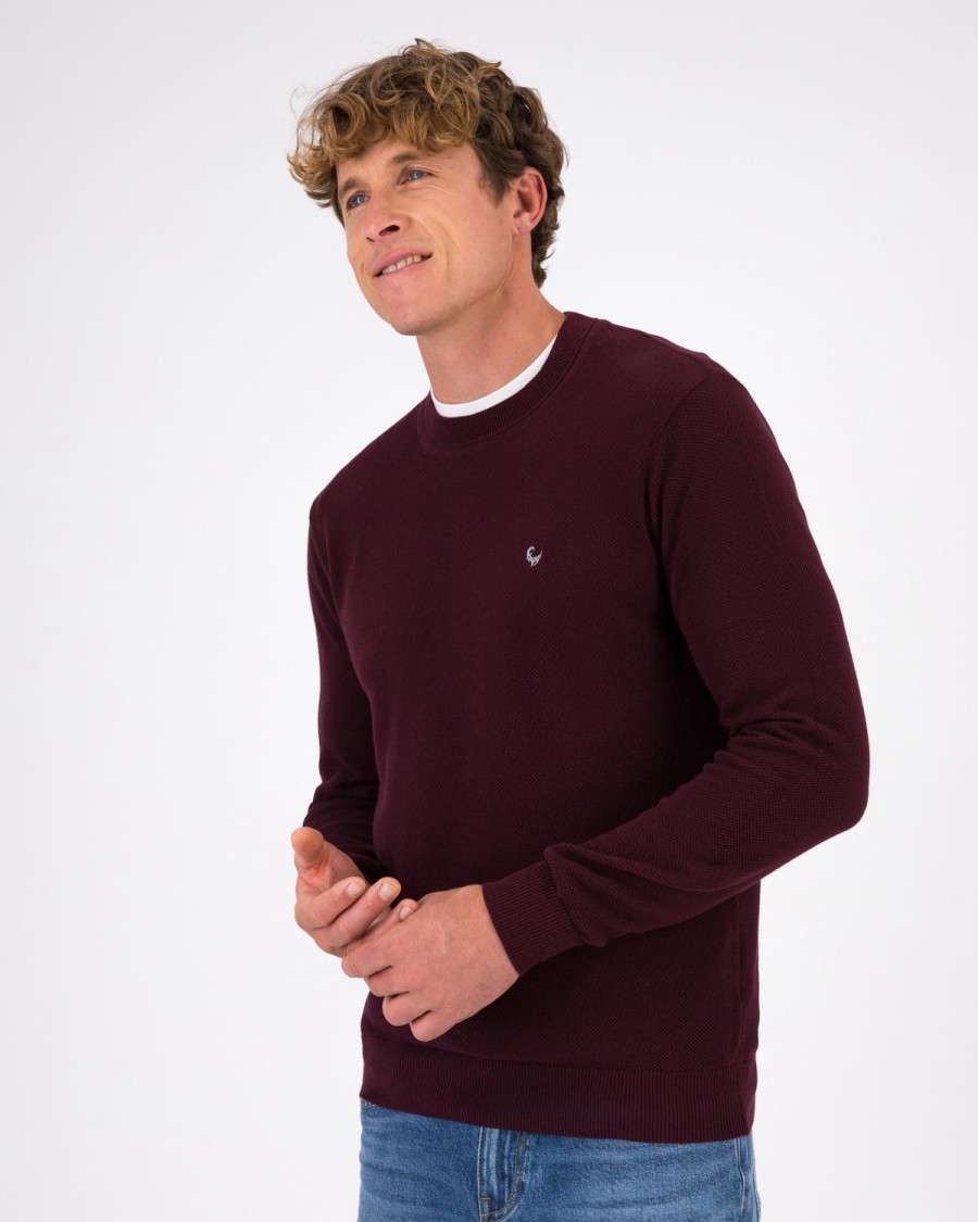 Old Khaki Knitwear | Men'S Holmes Knit Burgundy