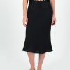 Old Khaki Skirts | Women'S Maria Linen Skirt Black