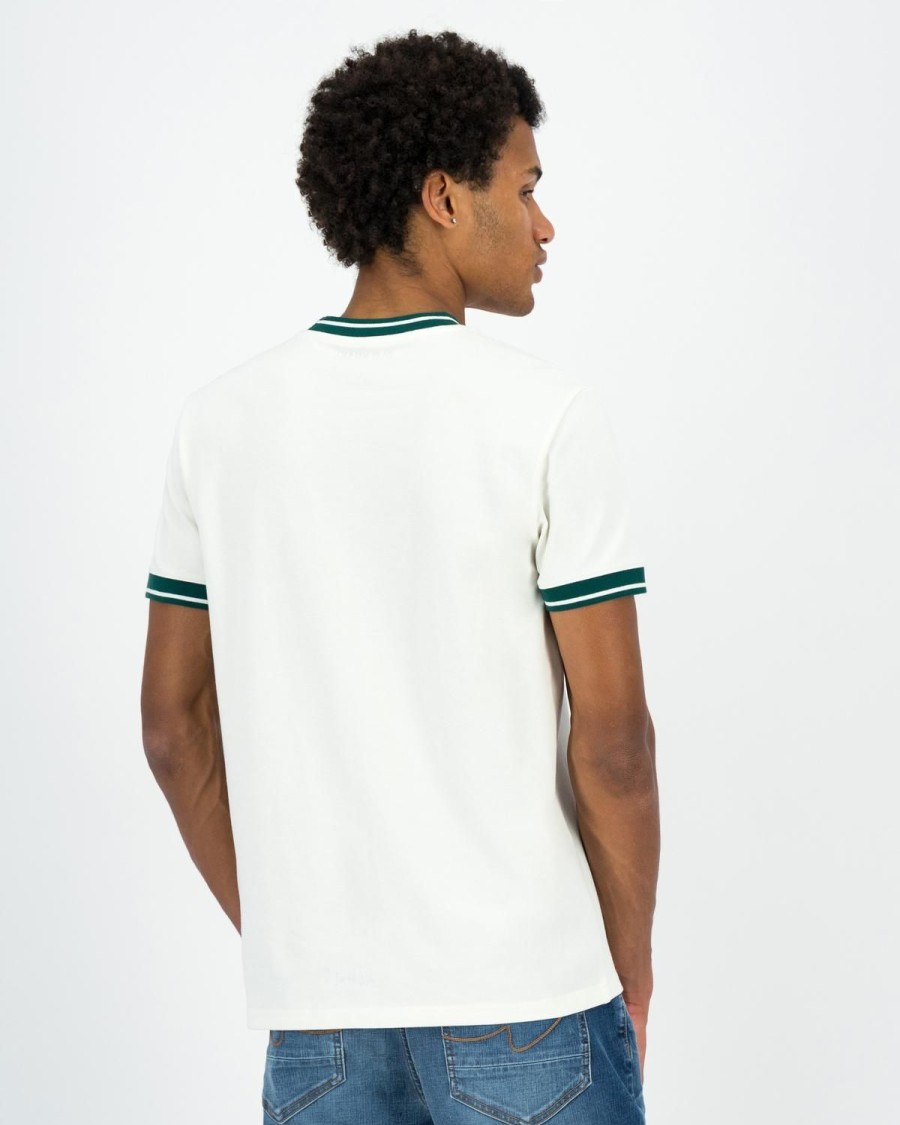Old Khaki T-Shirts | Men'S Parker Relaxed Fit Pique T-Shirt Milk