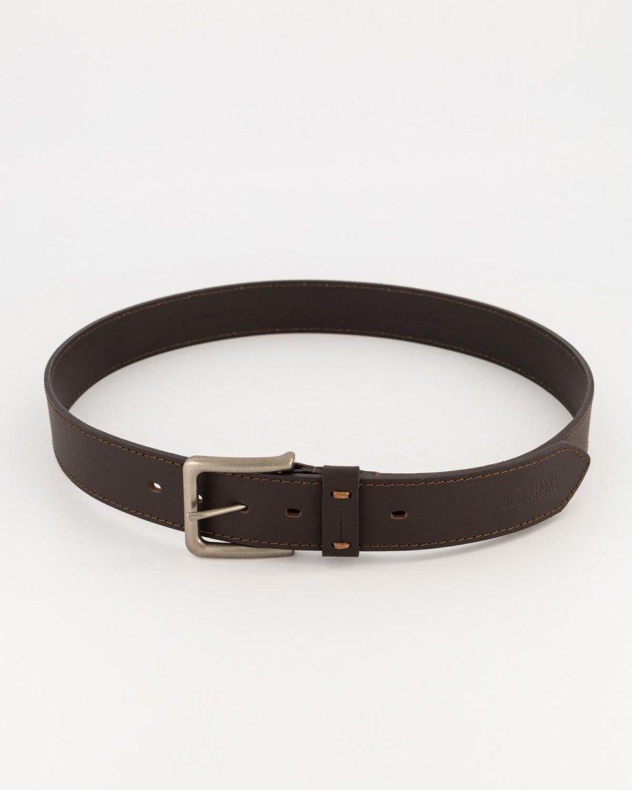 Old Khaki Belts | Men'S Aryan Leather Belt Brown