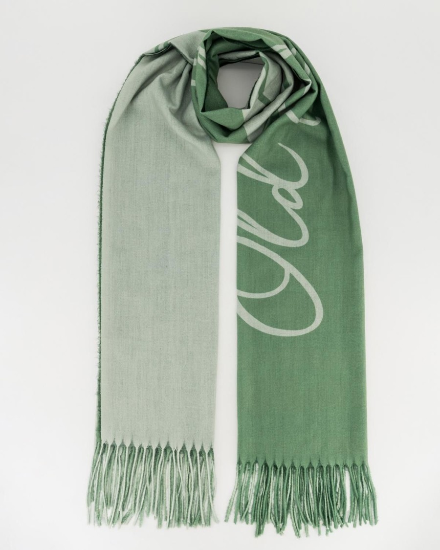 Old Khaki Scarves & Kimonos | Women'S Shiloh Branded Logo Scarf Sage