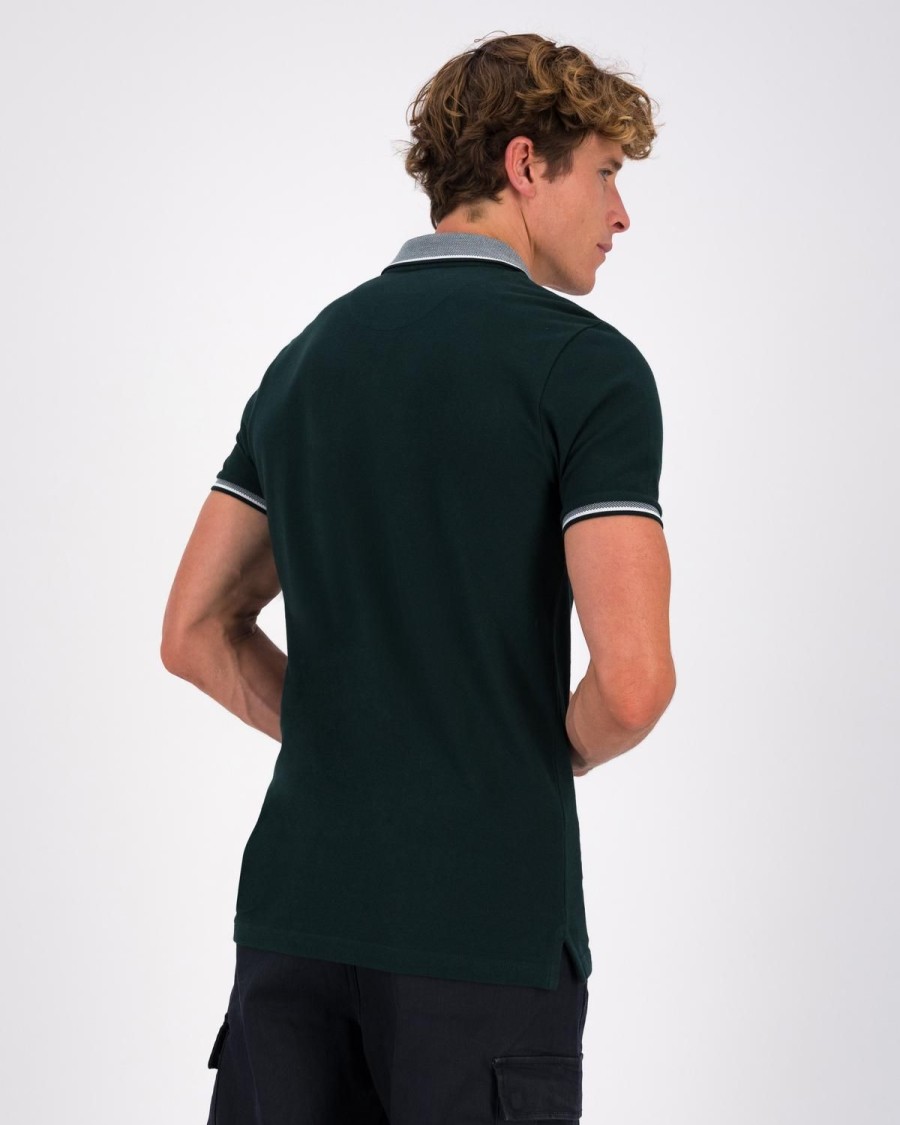 Old Khaki Golfers | Men'S Georgie Tipped Golfer Dark Green