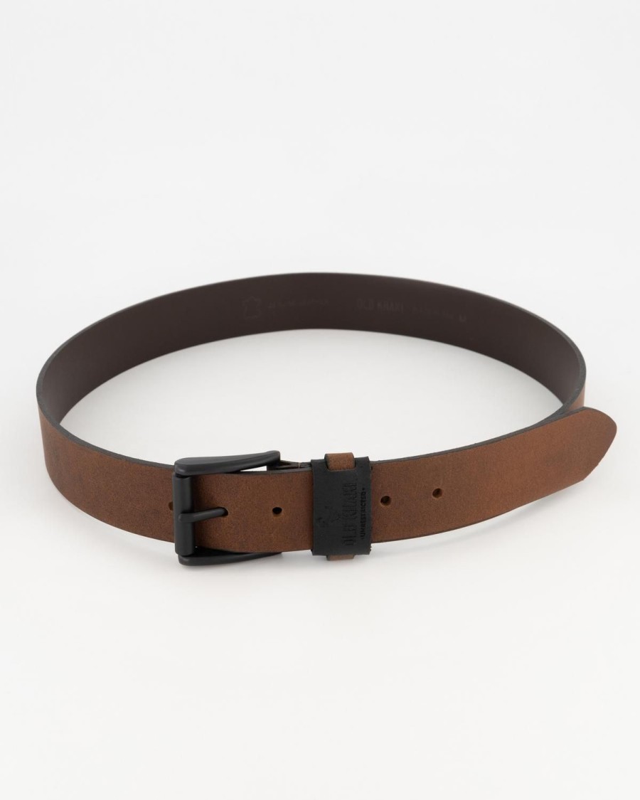 Old Khaki Belts | Men'S Davian Two-Tone Leather Belt Tan