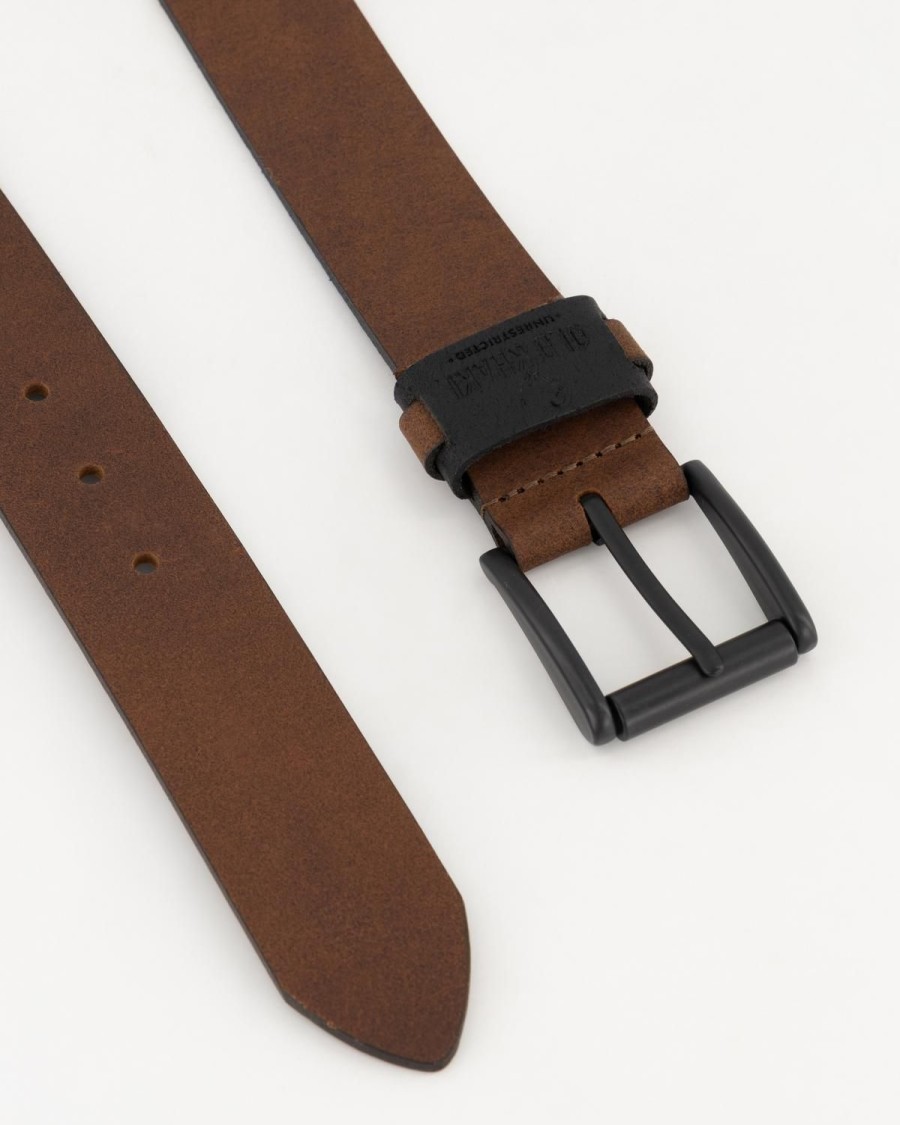 Old Khaki Belts | Men'S Davian Two-Tone Leather Belt Tan