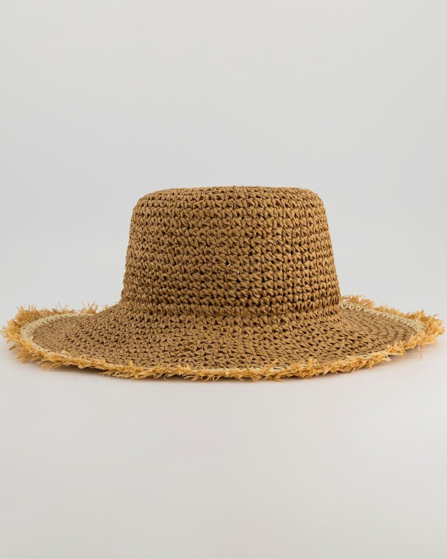 Old Khaki Beanies, Hats & Caps | Tyra Delicate Straw Bucket Hat Oatmeal