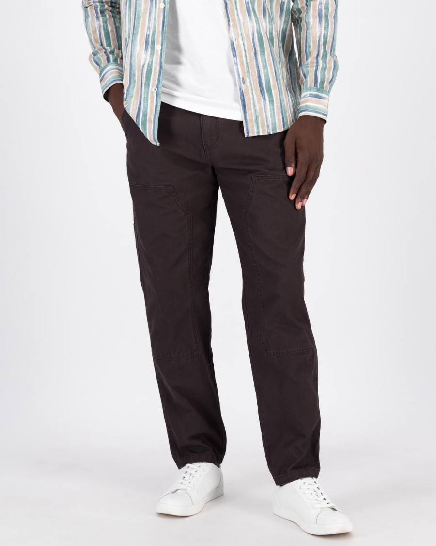 Old Khaki Utility | Men'S Dale Wide-Leg Carpenter Pants Chocolate