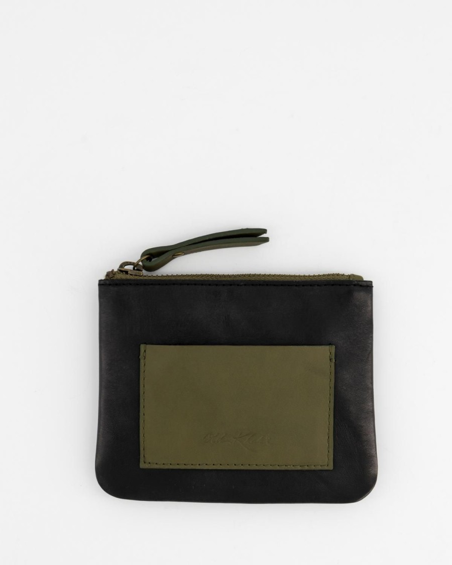 Old Khaki Bags & Purses | Women'S Greta Pocket Leather Pouch Black