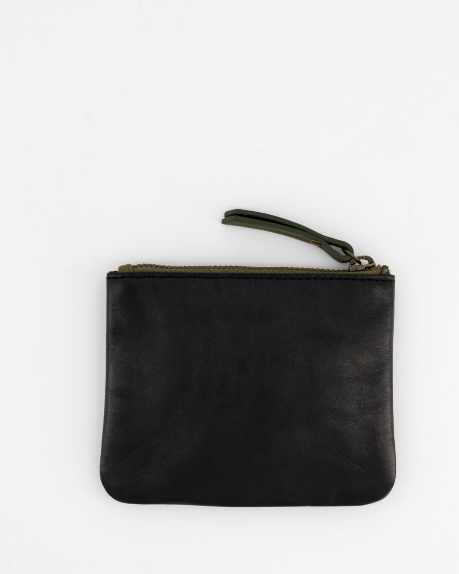 Old Khaki Bags & Purses | Women'S Greta Pocket Leather Pouch Black